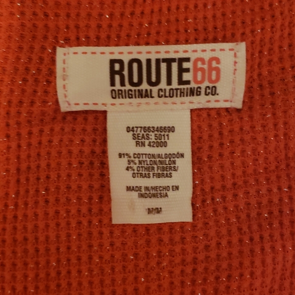 Orange Waffle Sparkle Top - Picture 3 of 4